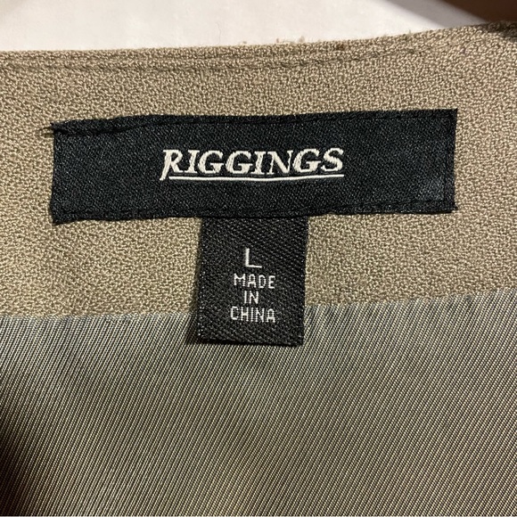 J Riggings Mens Tan Vest 5 Button Size L Tan Lining Back Casual Formal - Picture 5 of 10